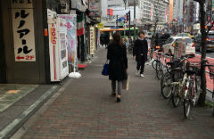 3. Walk straight towards “Omoide Yokocho” intersection.